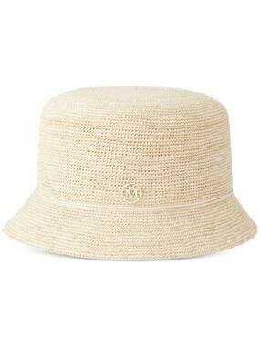 Maison Michel Chanel Axel Soft Fino Crochet Bucket Hat in Natural L